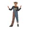 Word Up Adult 90s Inspired Overalls Costume with Hip Hop Print Details